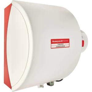 A picture of a Honeywell bypass humidifier