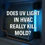 Does UV Light Really Kill Mold in HVAC? Headline image asking if UV light in HVAC really kills mold on coils