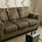 Ozone Generators and Clothes: The Side Effect Nobody Talks About smell of ozone on a couch
